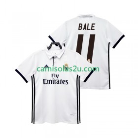 Camisolas de futebol Real Madrid BALE 11 2017 Retro Equipamento Principal 2018 Manga Curta